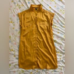 Gold express shirt dress